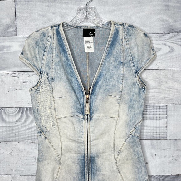 Just Cavalli Acid Wash Denim Dress - Picture 2 of 9